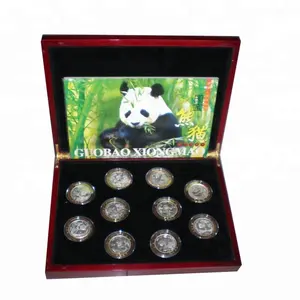 Pianoforte cherry finitura laccata di lusso cinese panda coin collection box