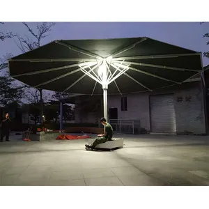 10 pies <span class=keywords><strong>3M</strong></span> jardín playa sombrilla redonda Patio comercial sombrilla con base y LED - Product Image 1