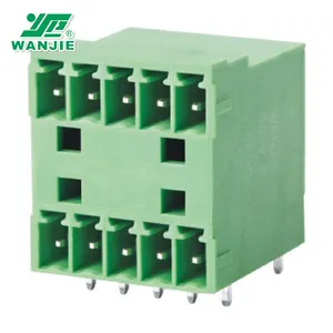 Factory supplier Double Level Right Angle Plug-in Terminal Block connector WJ15EDGRH-3.5 3.81