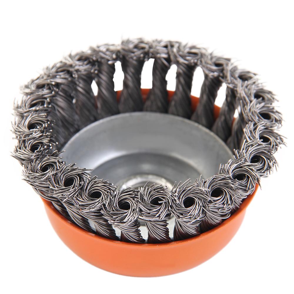 Высококачественная Стальная Круглая щетка KSEIBI 75 мм для удаления ржавчины