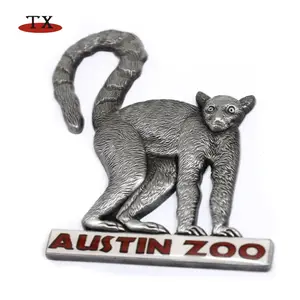 Souvenir Kebun Binatang Logam Lemur Lemuroid Monyet Zoological Magnet Kulkas