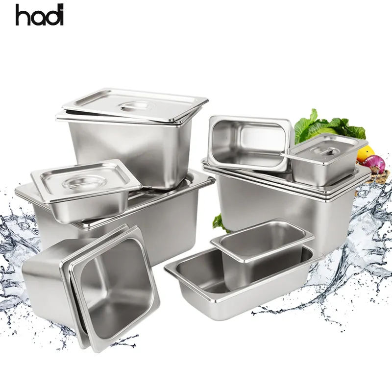 Professional kitchen utensil chafer pan food warmer stainless steel gn pan/food container cooking pan set