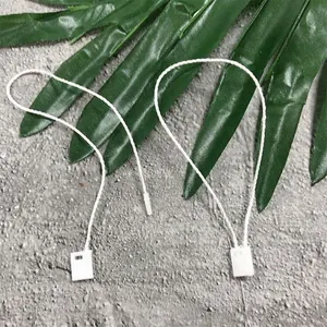 Wholesale plastic hang tag string custom brand logo hang tag cord