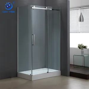 Dikdörtgen sürgülü açık stil alüminyum profiller ucuz duş kabinleri ve prefabrik duş muhafazaları( kt8115)