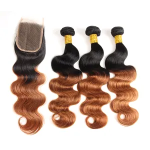 Wholesale Virgin Ombre 2 Tone Color Brazilian virgin Human Hair Ombre 1B/30 Body Wave