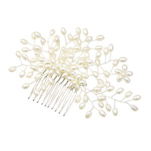 Temperamento elegante di cristallo della perla pettine dei capelli del diadema nuziale della damigella d'onore <span class=keywords><strong>accessori</strong></span> <span class=keywords><strong>per</strong></span> capelli da sposa - Product Image 1
