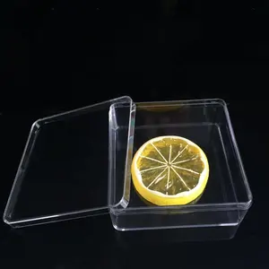 透明方形马卡龙塑料蛋糕迷你蛋糕切片盒