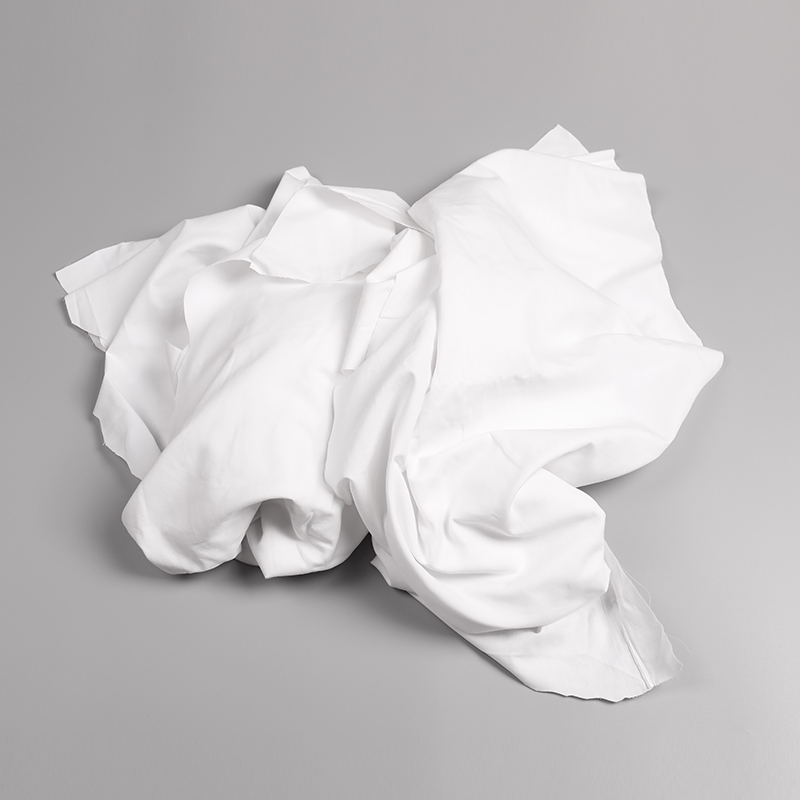 White Knit Brand New Jersey Recycled Bedsheet Fabrics 100% Cotton Textile 100% Rag Paper Recycle Cotton Rag