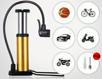 Mini pompe à vélo JYG006-FB personnalisable Corps portable en alliage d'aluminium avec ballon haute pression 17.3*8.8CM Type de valve Schrader