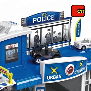 Die cast ufficio di polizia auto di parcheggio garage giocattolo con 50 pz - Product Image 4