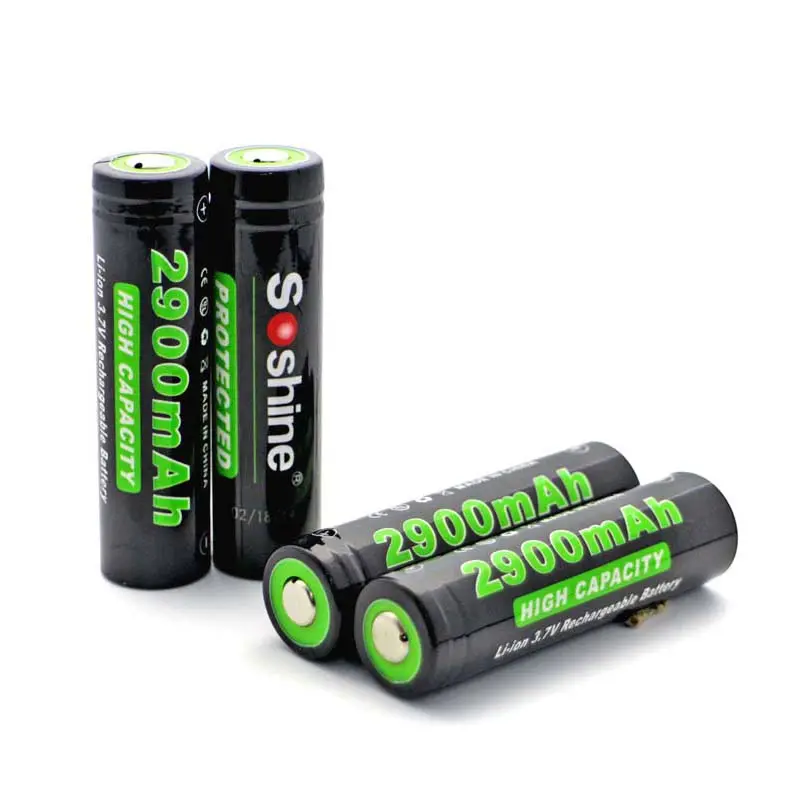 Soshine 18650P 18650 3.7V 2900mAh Li-ion Rechargeable Battery with Protection