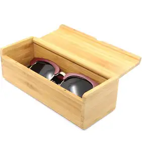 Tùy Chỉnh In Handmade Rectangle Hard Shell Gỗ Tự Nhiên Sunglasses Box