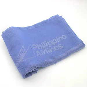 Flame Retardant Fiberglass Polyester Fleece Airline Blankets Travel Blanket Airplane