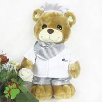 Jouet en peluche ours en peluche pour la publicité sur mesure, uniforme de Chef, pour restaurant, hôtel