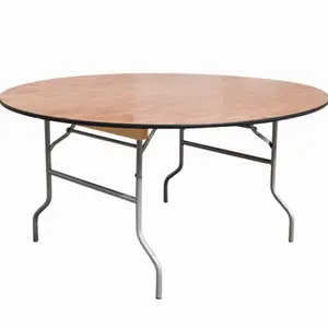 Прочный качественный складной стол из ПВХ с краями из круглой фанеры