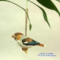 Vente en gros d'usine, oiseaux en bois décoratifs, modèle artisanal en bois sculpté, oiseaux en bois sculpté