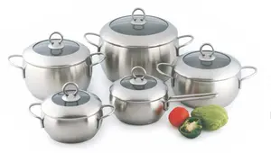SA-12042 casseroles en acier inoxydable apple cookware shape induction pot de cuisine allemande ustensiles de cuisine