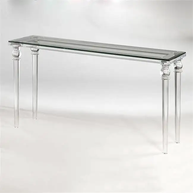 Hoge Kwaliteit Smalle Hoek Tafel Acryl Console Tafel Tall Kamer Hoek Plexiglas Tafel