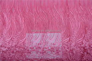 Encaje de red de tul francés <span class=keywords><strong>rosa</strong></span> con diamantes de imitación para fiesta, recién llegado, encaje de red francés para Material de costura de fiesta 1087 - Product Image 3