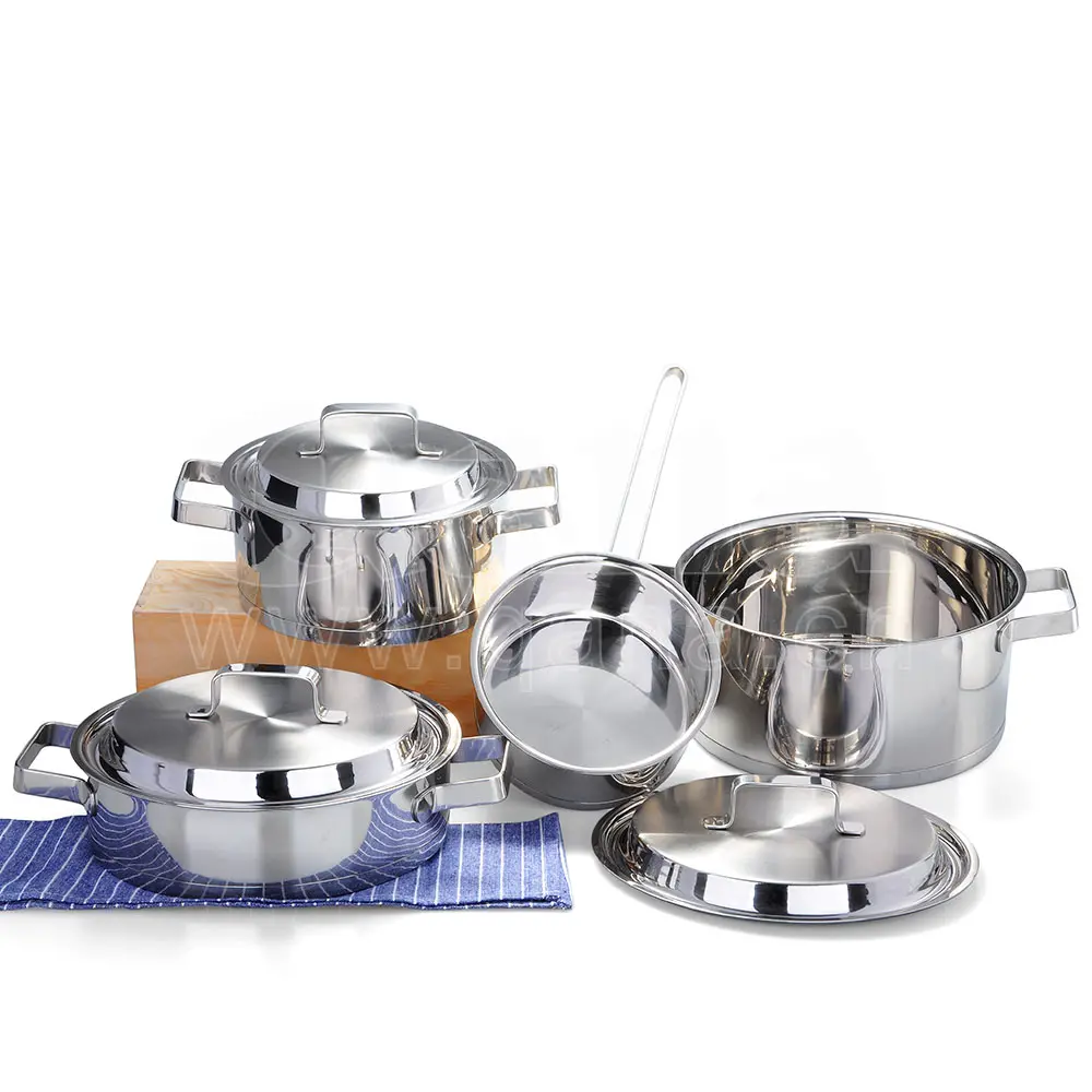 खुश दिग्गज 6 pcs चुंबकीय स्टेनलेस स्टील cookware