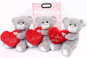 Saint-valentin — peluche ours en peluche, animal personnalisé, cœur rouge, doux, pour enfants, nouvelle collection - Product Image 3