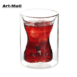 Mejor venta 74 ml 200 ml borosilicato hombre forma del cuerpo taza <span class=keywords><strong>de</strong></span> cristal del vino - Product Image 1