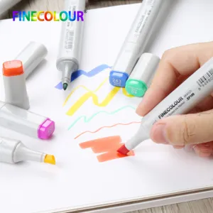 준비 배송 Finecolour EF100 스케치 컬러 아키텍처 알코올 기반 만화 마커 Colores 마커 펜 드로잉 용품