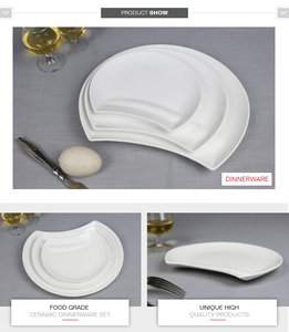 Vajilla <span class=keywords><strong>de</strong></span> porcelana apta para lavavajillas, platos <span class=keywords><strong>de</strong></span> forma única <span class=keywords><strong>de</strong></span> media luna - Product Image 4
