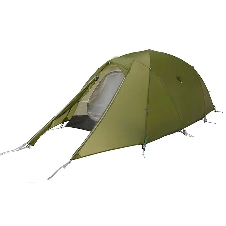 Eco-vriendelijke groene 1-2 persoon bergbeklimmen outdoor tent