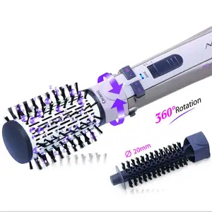 Profesional 3 In 1 Kustom Pengering Rambut Sikat Set Rambut Listrik Putaran Berputar Volumizer Udara Panas Sisir Sisir Sikat Pengering Pukulan