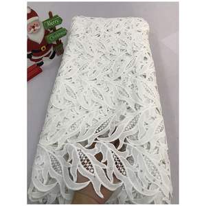 Reine weiße Farbe Guipure/<span class=keywords><strong>Cord</strong></span> <span class=keywords><strong>Lace</strong></span> Stickerei <span class=keywords><strong>Lace</strong></span> <span class=keywords><strong>Fabric</strong></span> für die Hochzeit - Product Image 3