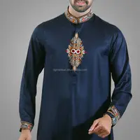 2019新しいスタイルのイスラム男性用トーブデザインドバイイスラム教徒男性用トーブ