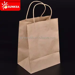 Bolsa de papel Kraft desechable, a prueba de aceite, Eco, tamaño mediano, impresión Offset, fabricantes reciclables