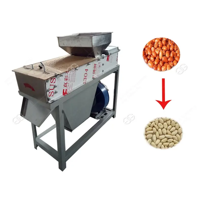 200kgh Dry Groundnut Red Skin Peeling Splitting Machine Peanut Half Cutting Machine
