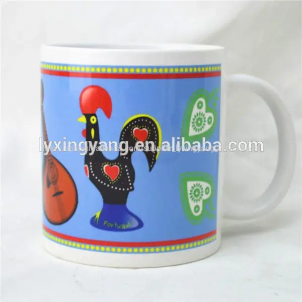Diseño digital taza de cerámica deimpresión completo, taza de cerámica de zibo, propio diseño taza de cerámica