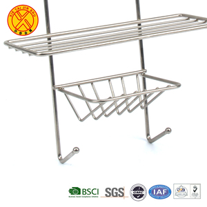 Scaffale per bagno antico senza perforazione scaffale per bagno scaffale per bagno cromato <span class=keywords><strong>con</strong></span> <span class=keywords><strong>ganci</strong></span> - Product Image 4