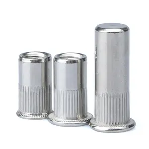 A2 A4 Stainless Steel Thread Insert Flat Head Round Body Close End Blind <strong>Rivet</strong> <strong>Nut</strong> - Product Image 1