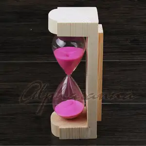 OEM popular model hourglass / sand timer 15 minutes of pine wood material with low price