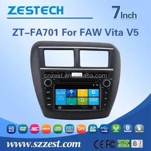 Double Din Mobil Dvd untuk Faw Vita V5 Mobil Dvd Player Built In Gps dengan Stereo/Buku Telepon/3G/Swc/Rds/Tmc