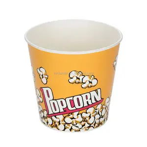 Popcorn Bucket Disposable Paper Popcorn Bucket 85oz Popcorn Tub