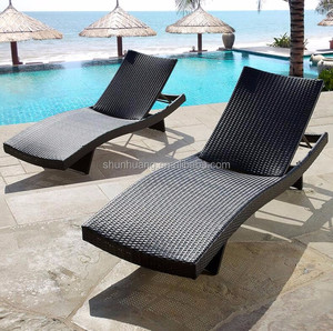 <span class=keywords><strong>Tumbona</strong></span> de Ratán Sintético de Lujo para Todo Clima, Apilable, para Piscina, Playa, Plegable - Product Image 3