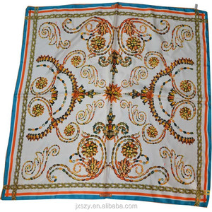 Écharpe carrée en twill de <span class=keywords><strong>soie</strong></span> pour <span class=keywords><strong>femme</strong></span> avec imprimé numérique <span class=keywords><strong>100</strong></span>% <span class=keywords><strong>soie</strong></span> printemps Zhejiang - Product Image 6