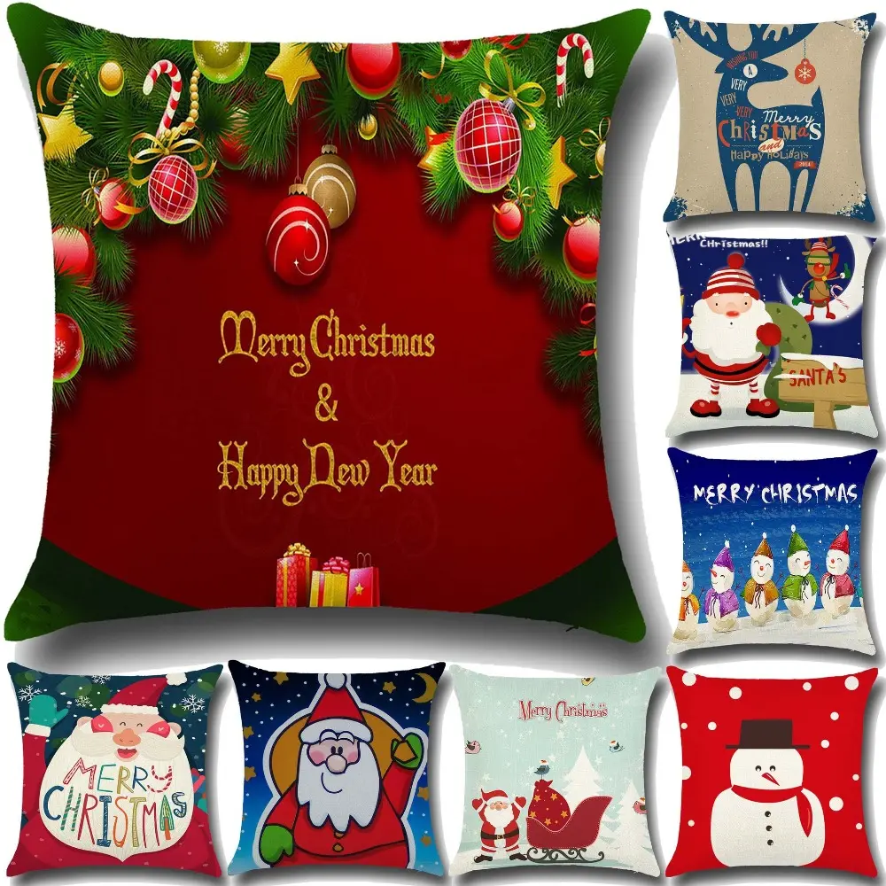 Оптовая продажа подарок декоративные подушки индивидуальные Рождество Чехлы