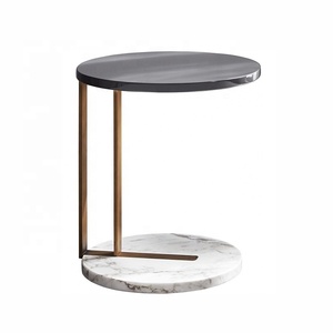 LC-1112, Tavolino da Caffè in <span class=keywords><strong>Marmo</strong></span> Naturale Verde Bianco Nero <span class=keywords><strong>Marrone</strong></span> con Struttura in Metallo Stile Nord Europa - Product Image 1