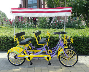 Bicicletta Surrey per 2 Persone/Bicicletta <span class=keywords><strong>Tandem</strong></span> per 4 Persone Produzione di Fabbrica - Product Image 4