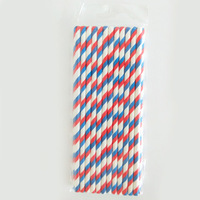 Pailles en papier biodégradables jetables colorées personnalisées, paille à boire en papier
