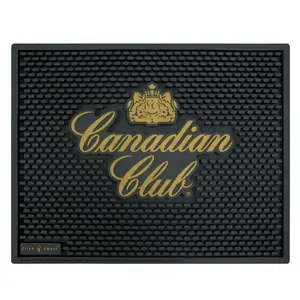 Tapis carré de station-service de bar en PVC avec logo de marque personnalisé, tapis de comptoir de bar, tapis de comptoir en PVC, bière, boisson, promotion cadeau usine