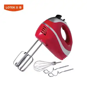 Electric Beater Electric Hand Mixer Egg Beater Design High Quality 5 Speeds Plastic New Dough Hook Flat Beater Beater Ejector Button Hand Held