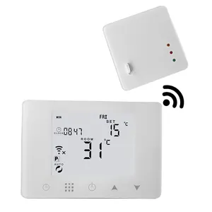 Wireless Room Touch Screen WiFi Thermostat Available with RF Receiver