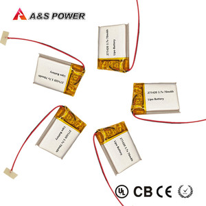 IEC62133/CE/ROHS 502030 batería de litio recargable de li polímero de la batería 502030 de 3,7 V 240 mAh batería lipo - Product Image 3
